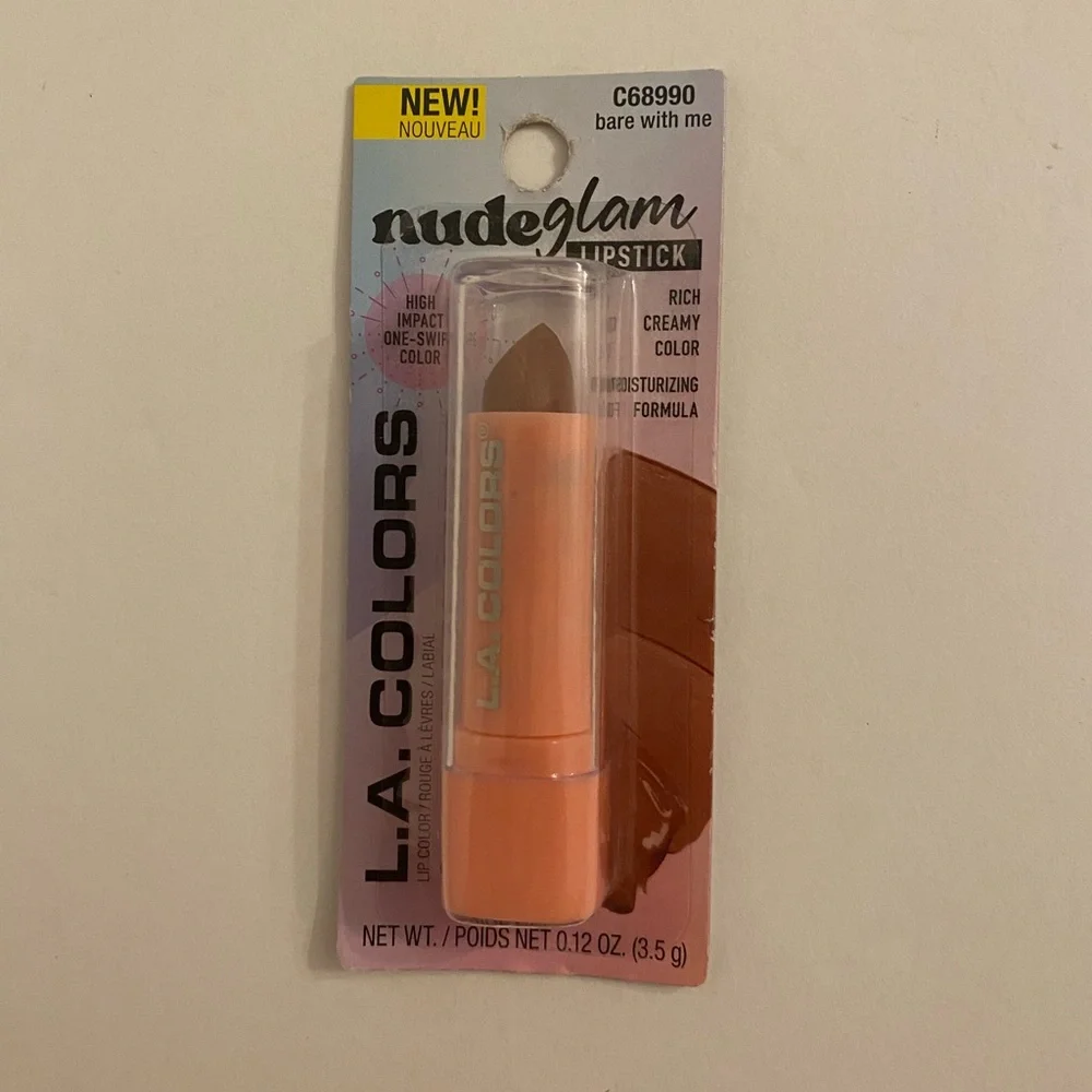 LA COLORS Nude Glam Lipstick Bare With Me C68990 Matte NWT Sealed